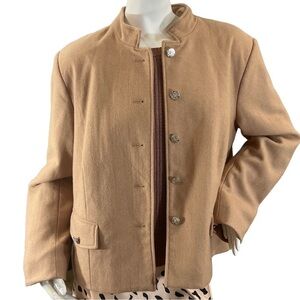 Mark Reed Wool Button Up Jacket Womens Petite Size 14